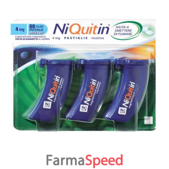 niquitin mini - 4mg pastiglie gusto menta, 60 pastiglie in contenitore pp