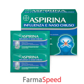 aspirina influenza naso ch - 500 mg/30 mg granulato per soluzione orale 20 bustine in pap/al/pe