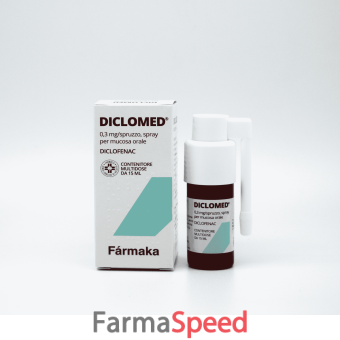 diclomed - 0,3 mg/spruzzo, spray per mucosa orale flacone 15 ml