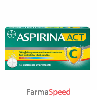 aspirinaact* 10compresse evvervescenti 800+480mg