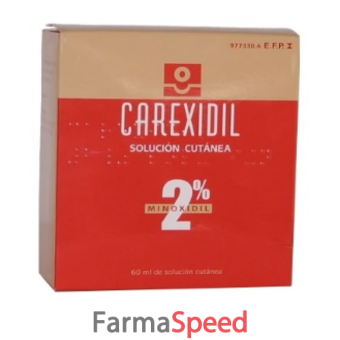 carexidil - 2% spray cutaneo soluzione, 1 flacone in hdpe da 60 ml dotato di pompa dosatrice