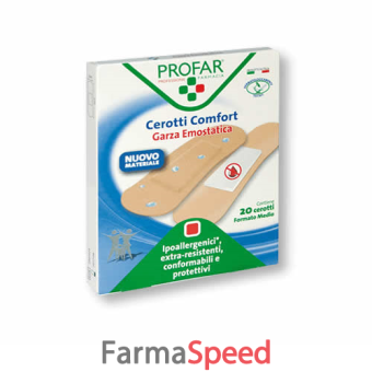 cerotto profar classici con garza emostatica grandi 7x3 20 pezzi