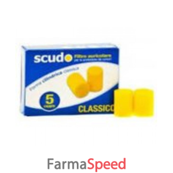 filtro auricolare earplug scudo classic 5 coppie 10 pezzi