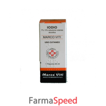 iodio sol alco i mv - 7%/5% soluzione cutanea alcoolica 1 flacone 50 ml 