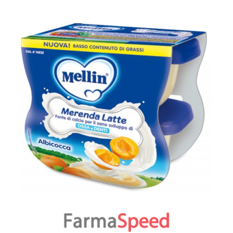 mellin merenda latte albicocca 2 x 100 g